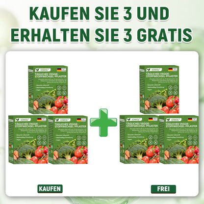 🥦Offizieller Store | IOWOL® Daily Vegetable Metabolic Patch unterstützt Entgiftung, Verdauung und metabolischen Reset mit organischen Gemüseextrakten und Phytonährstoffen aus 39 Gemüsen und grünen Pflanzen, für mehr Energie und Wohlbefinden.