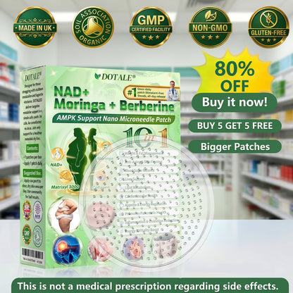 DOTALE® Metabolic Nano Microneedle Patch (Just once a day, visible changes in 7 days) Berberine + Moringa Formula